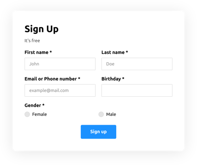 Sign up Form